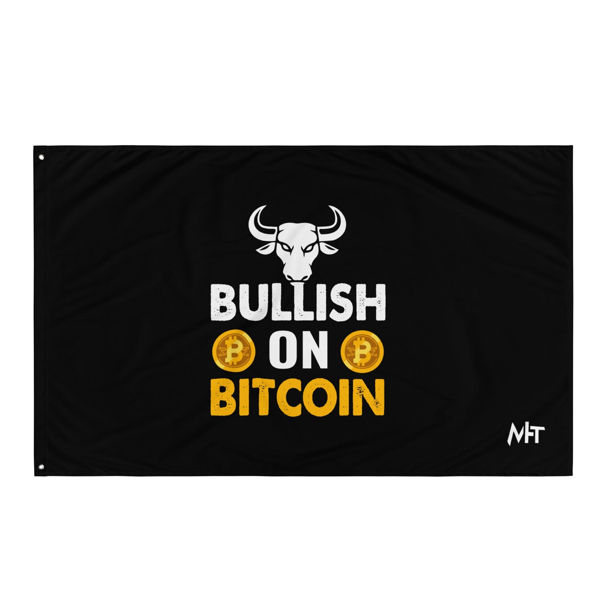 Bullish On Bitcoin - Flag by DarkByteGear