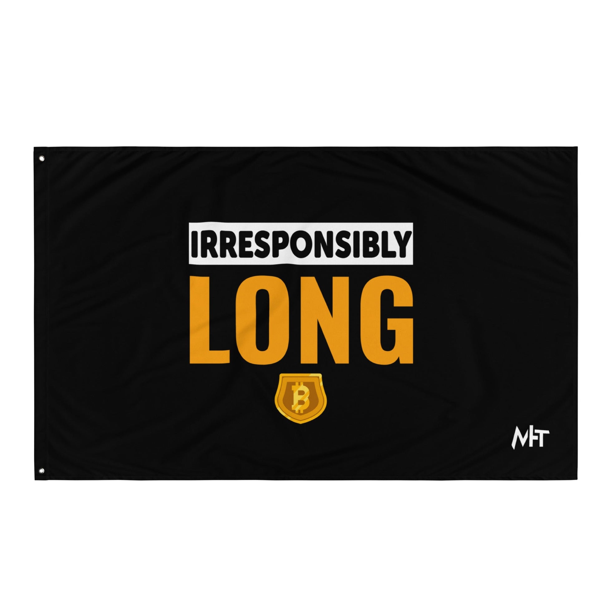 Irresponsibly Long Bitcoin - Flag by DarkByteGear