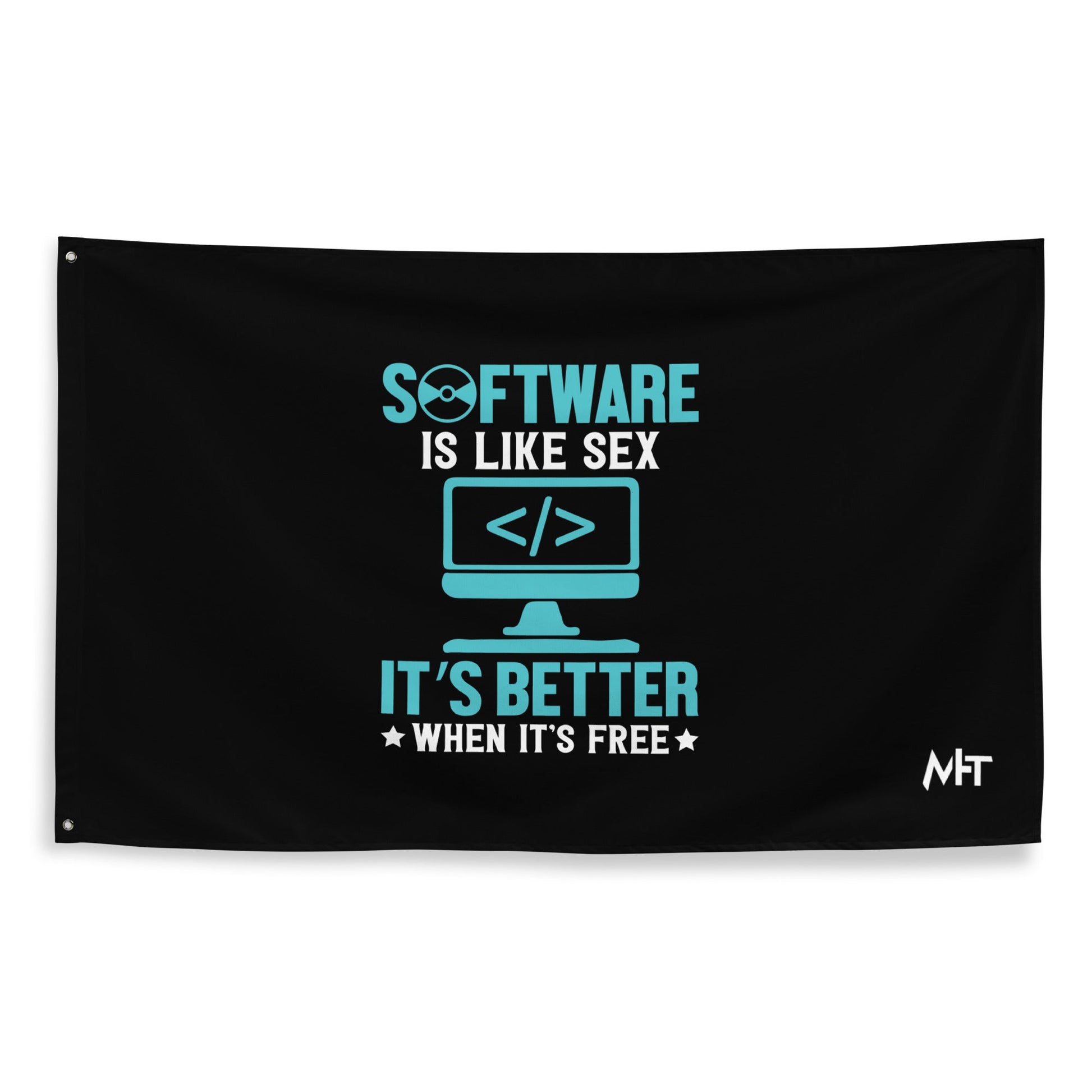 Software is like Sex - Blue Flag by DarkByteGear
