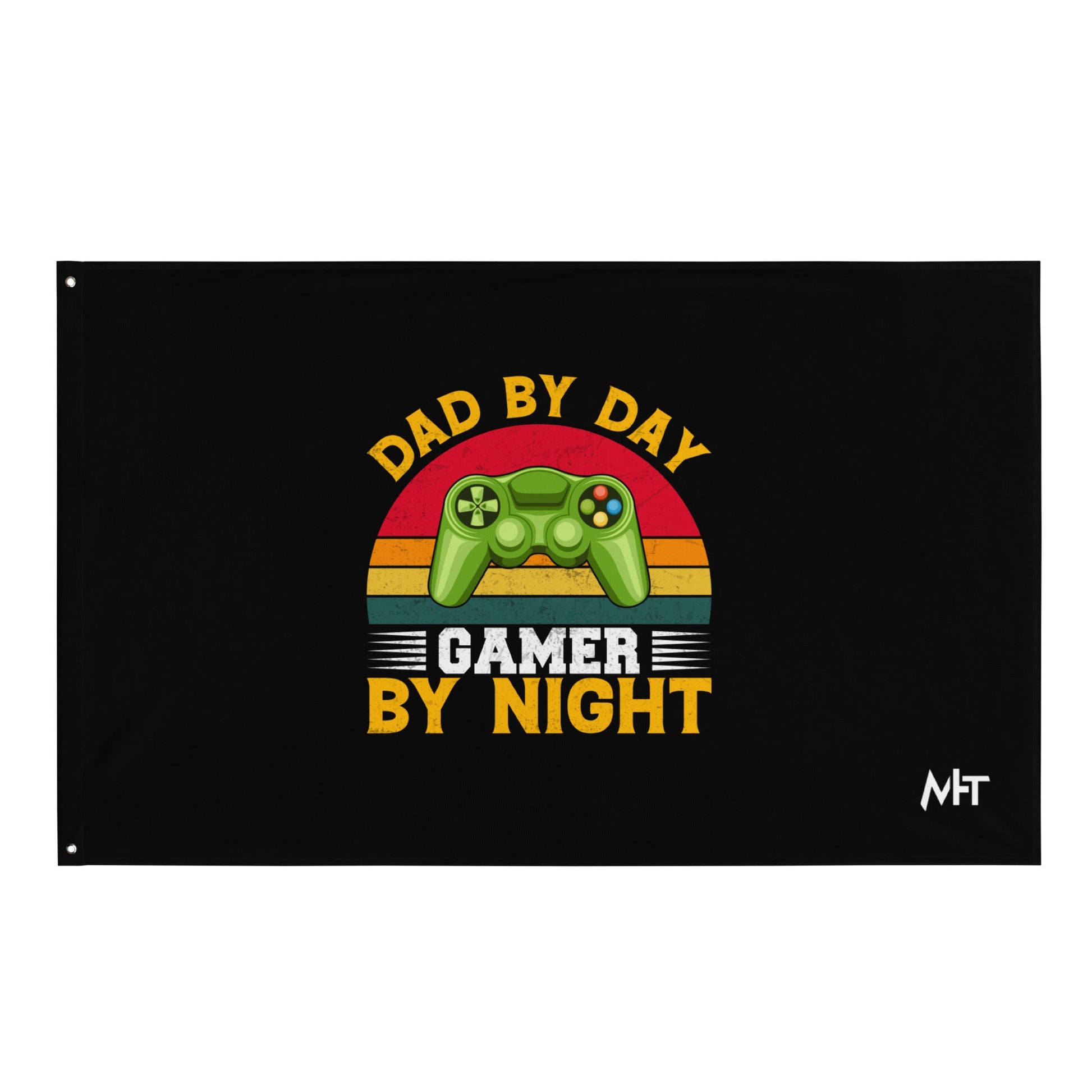 Dad by Day, Gamer by Night Flag by DarkByteGear