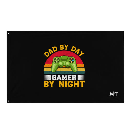 Dad by Day, Gamer by Night Flag by DarkByteGear