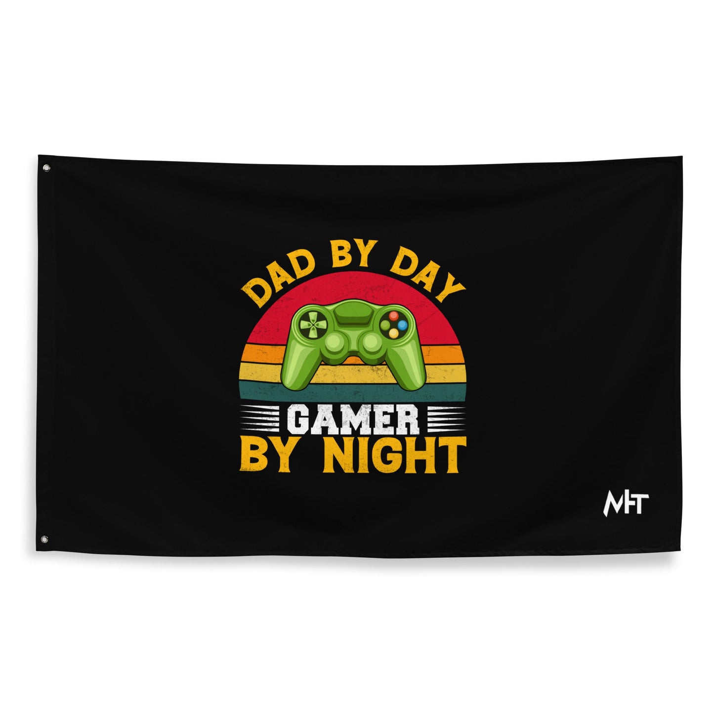 Dad by Day, Gamer by Night Flag by DarkByteGear