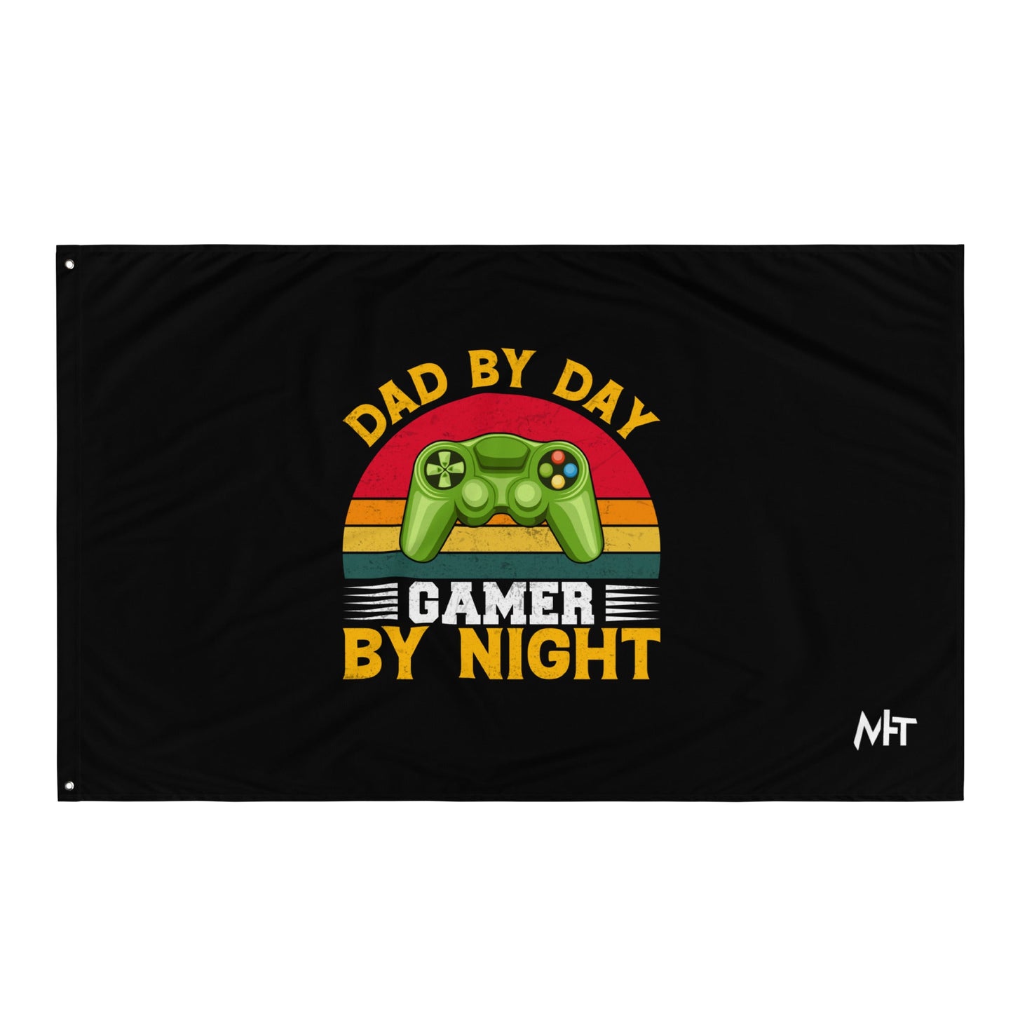 Dad by Day, Gamer by Night Flag by DarkByteGear
