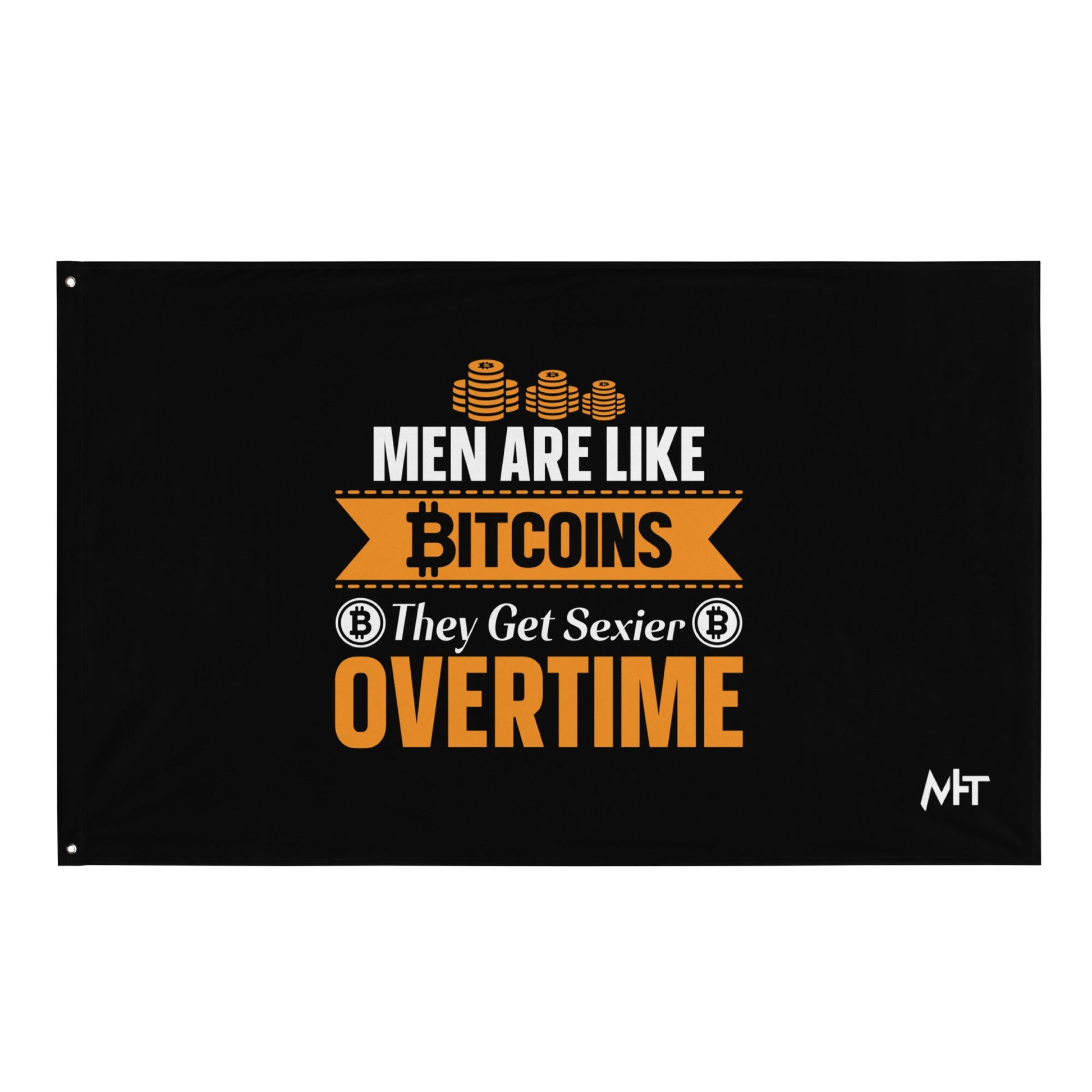 Men are like Bitcoin - Flag by DarkByteGear