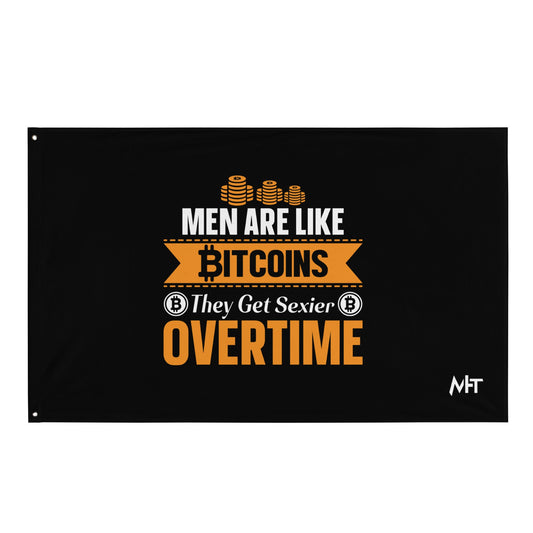 Men are like Bitcoin - Flag by DarkByteGear