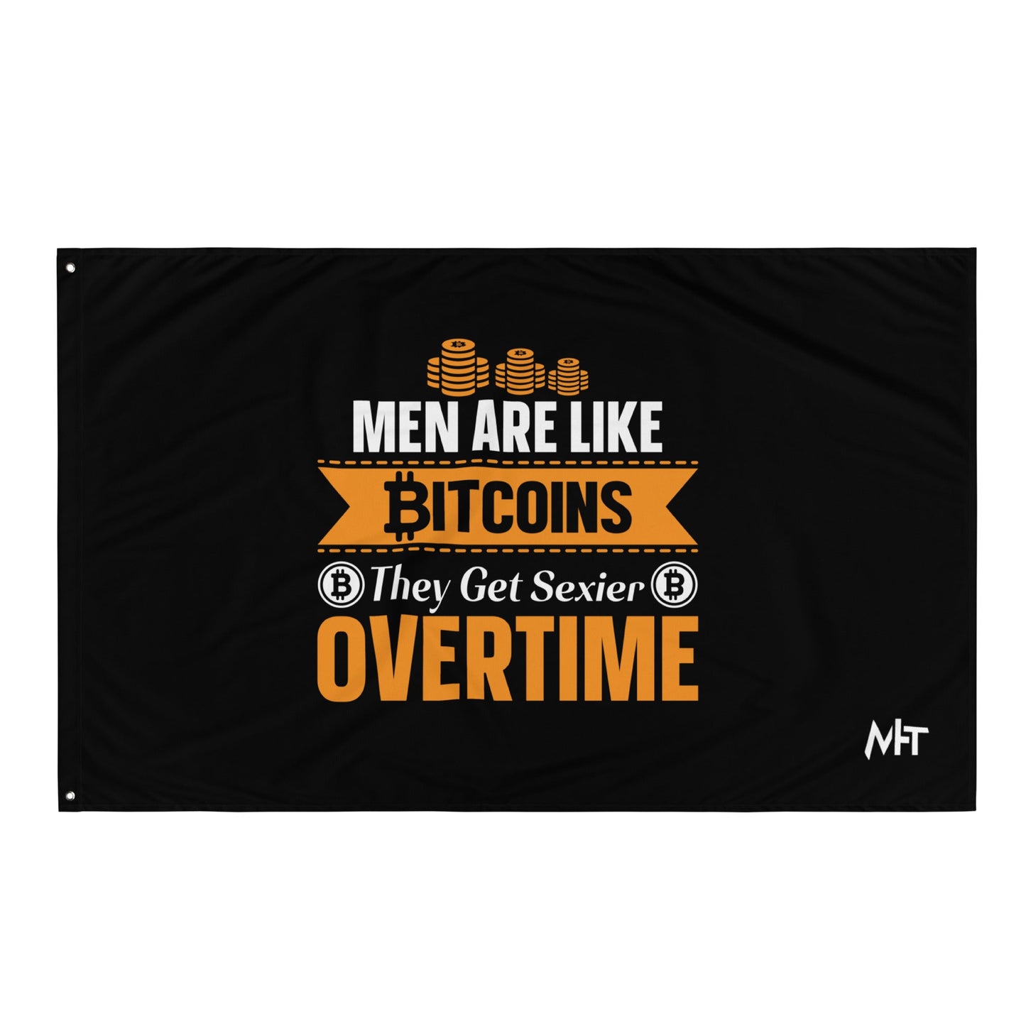 Men are like Bitcoin - Flag by DarkByteGear