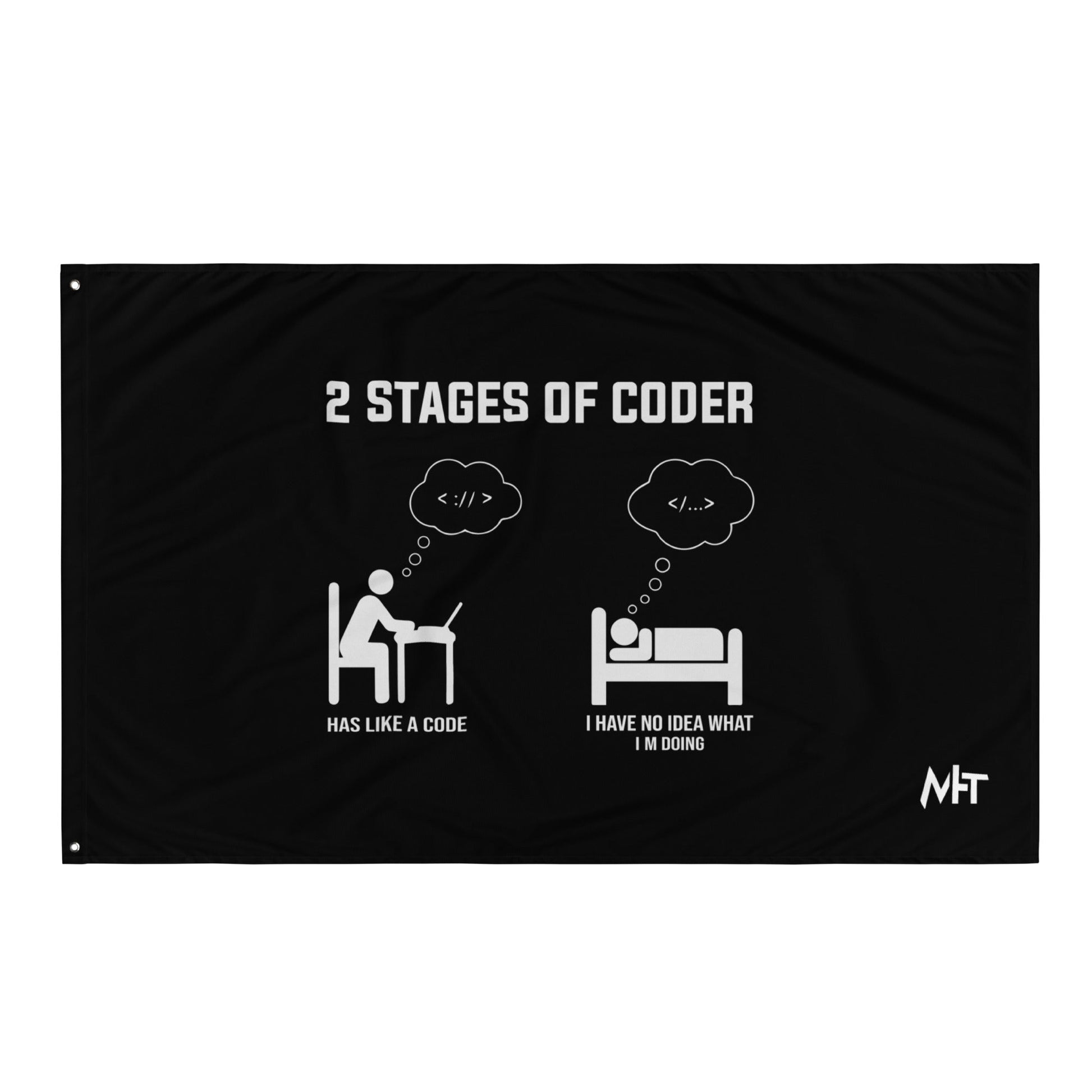 2 Stages of Coder Flag by DarkByteGear