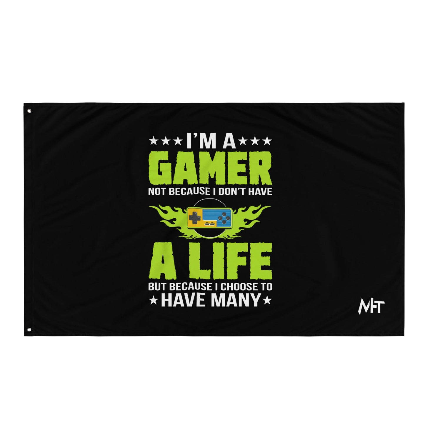 I am a Gamer Green V - Flag by DarkByteGear