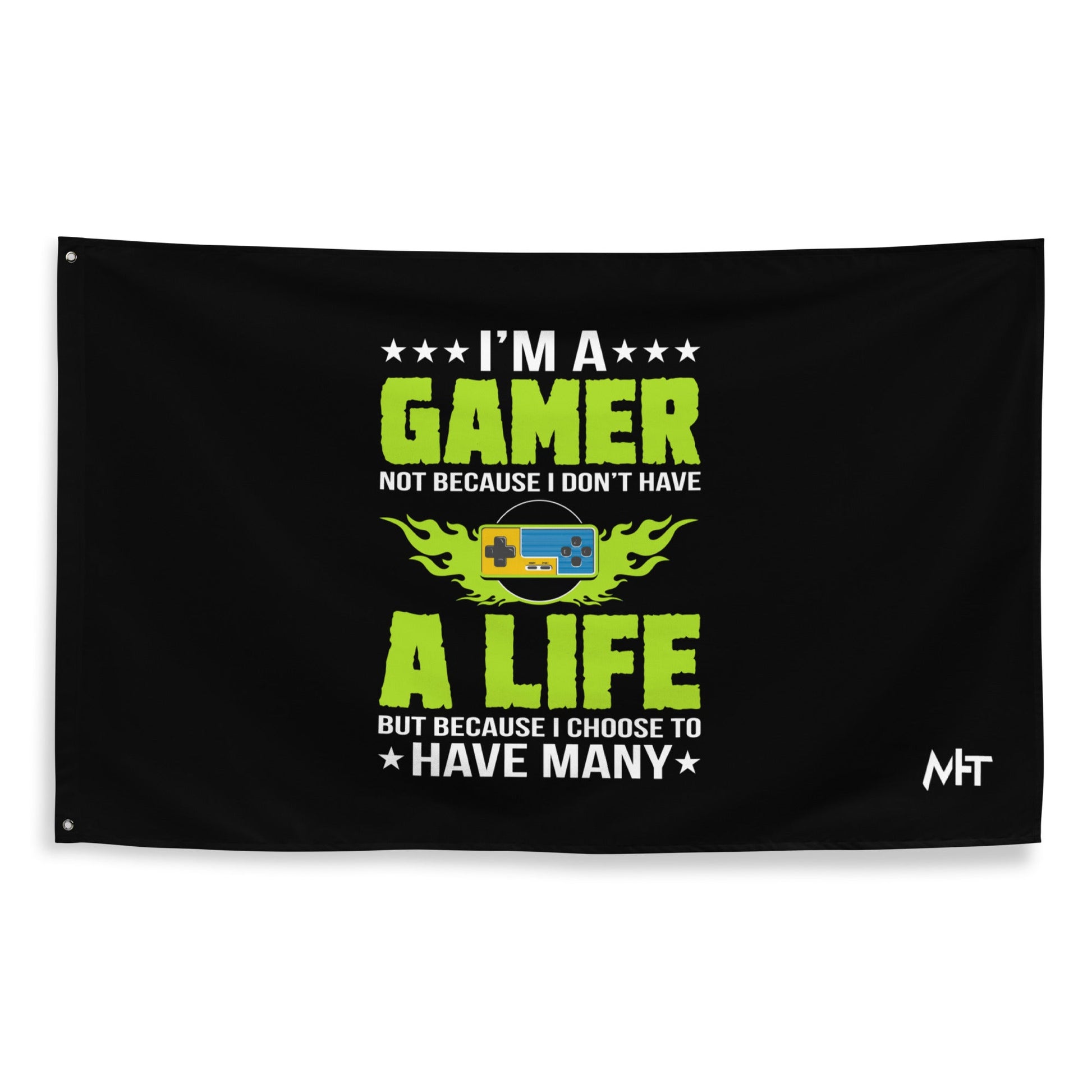 I am a Gamer Green V - Flag by DarkByteGear