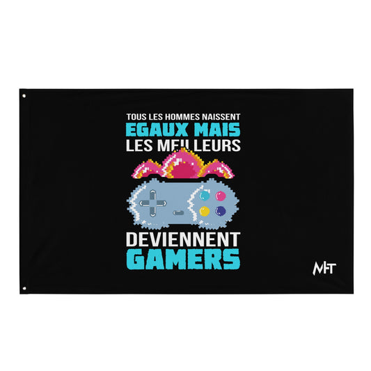Tous Les Hommes Naissent Egaux Mais - Flag by DarkByteGear