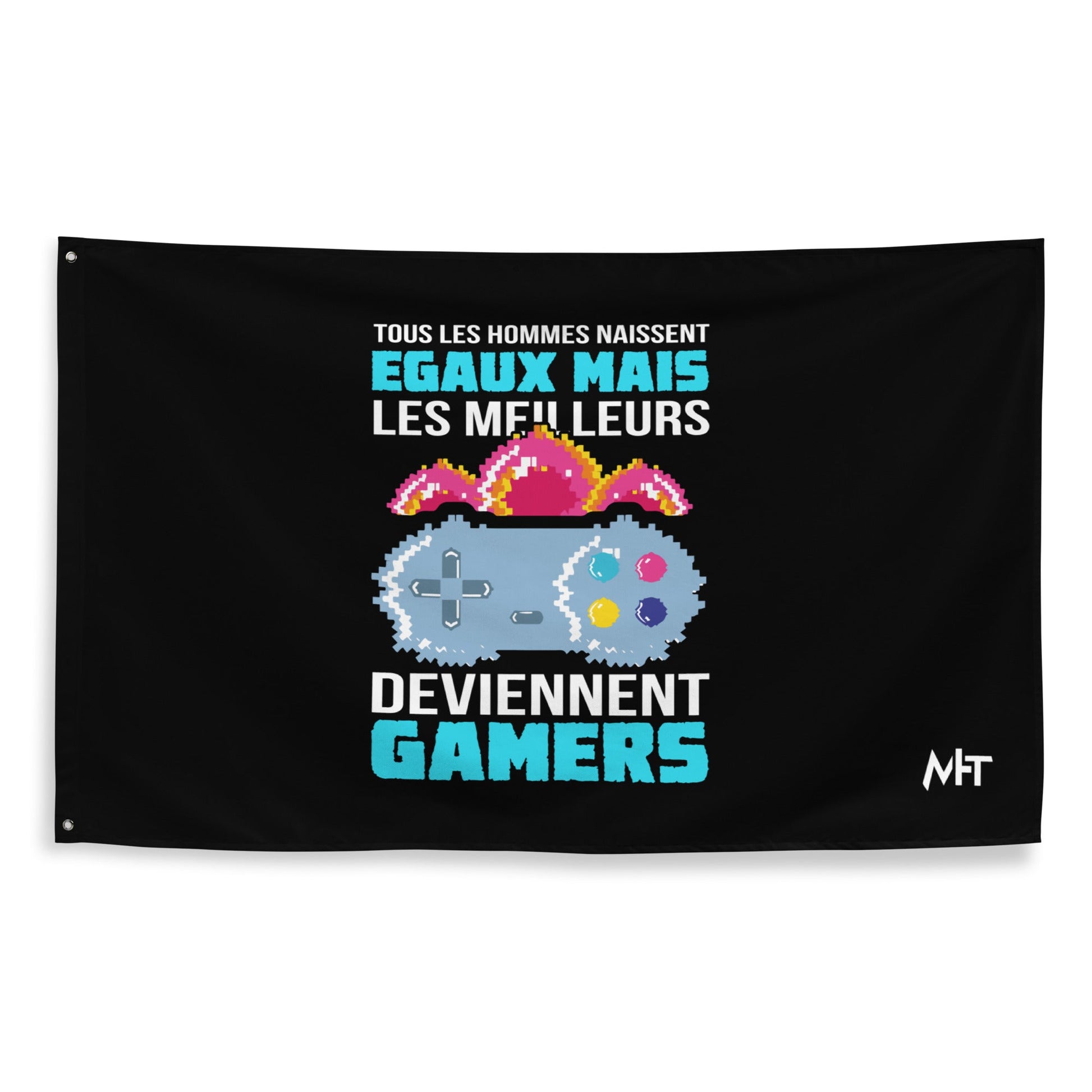 Tous Les Hommes Naissent Egaux Mais - Flag by DarkByteGear