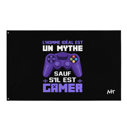 L'HOMME IDEAL EST UN MYTHE SAUF S'IL EST GAMER - Flag by DarkByteGear