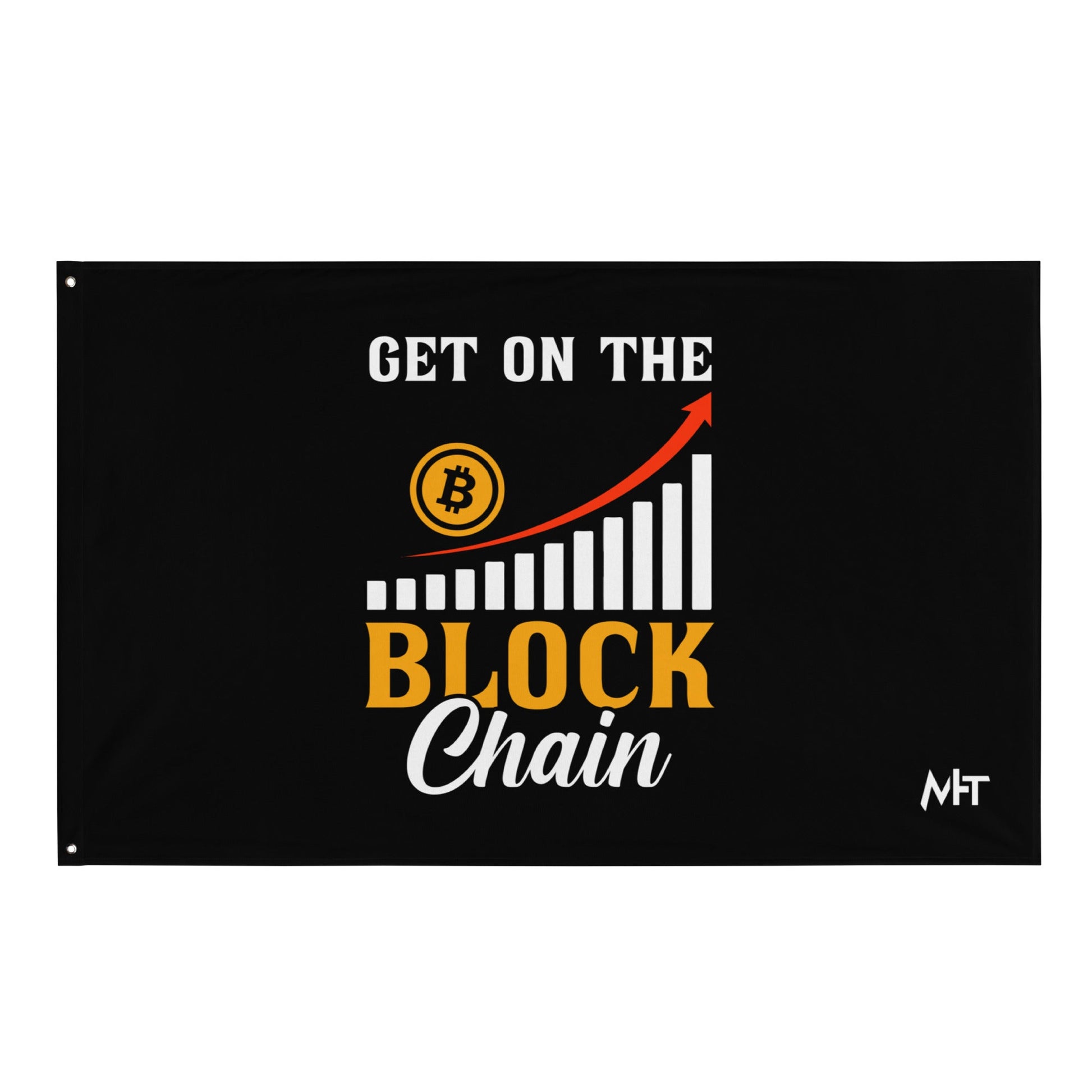 Get on the Block Chain - Flag by DarkByteGear