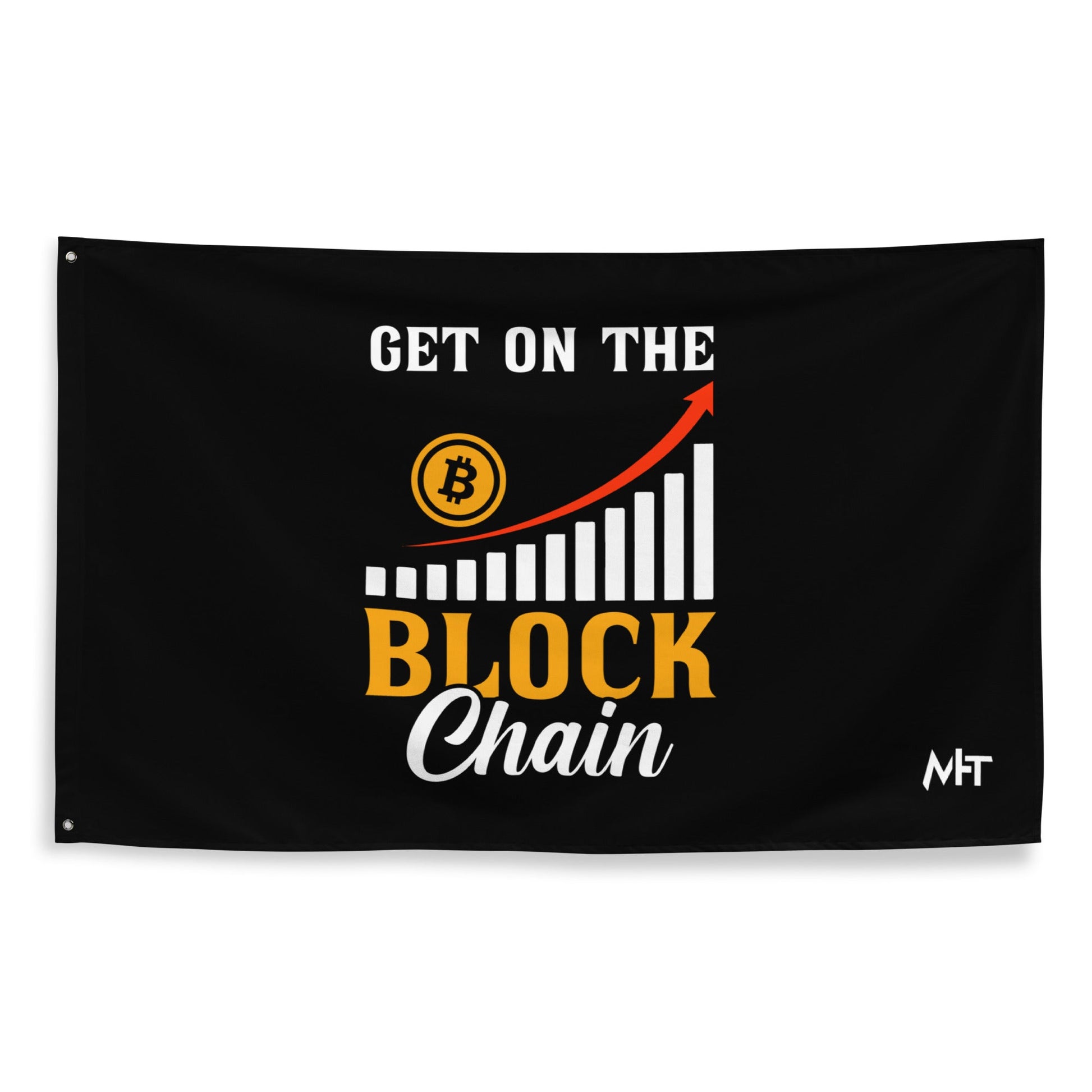 Get on the Block Chain - Flag by DarkByteGear