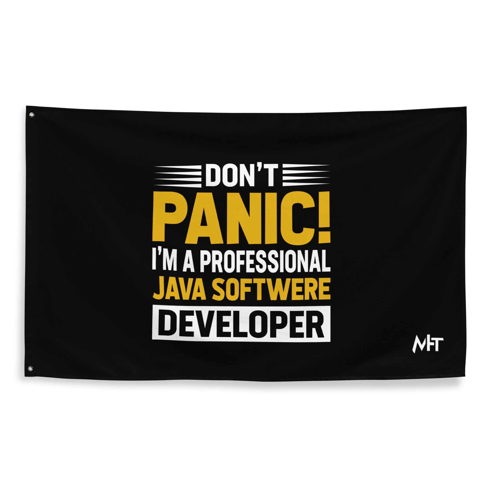 Don't Panic, I am a Professional Java Software Developer - Flag by DarkByteGear