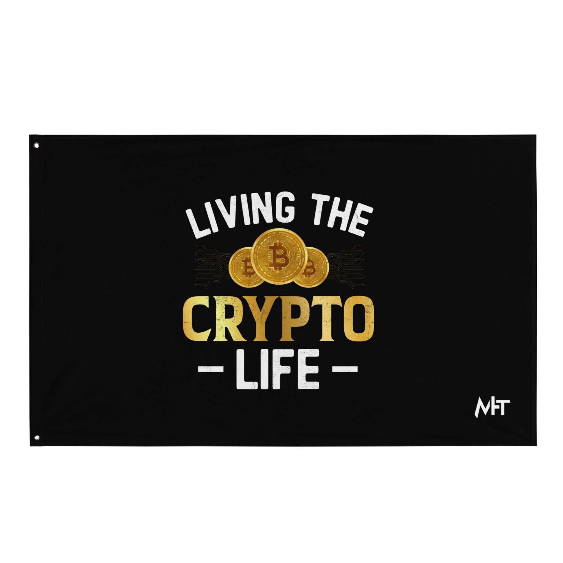 Living the Crypto Life - Flag by DarkByteGear