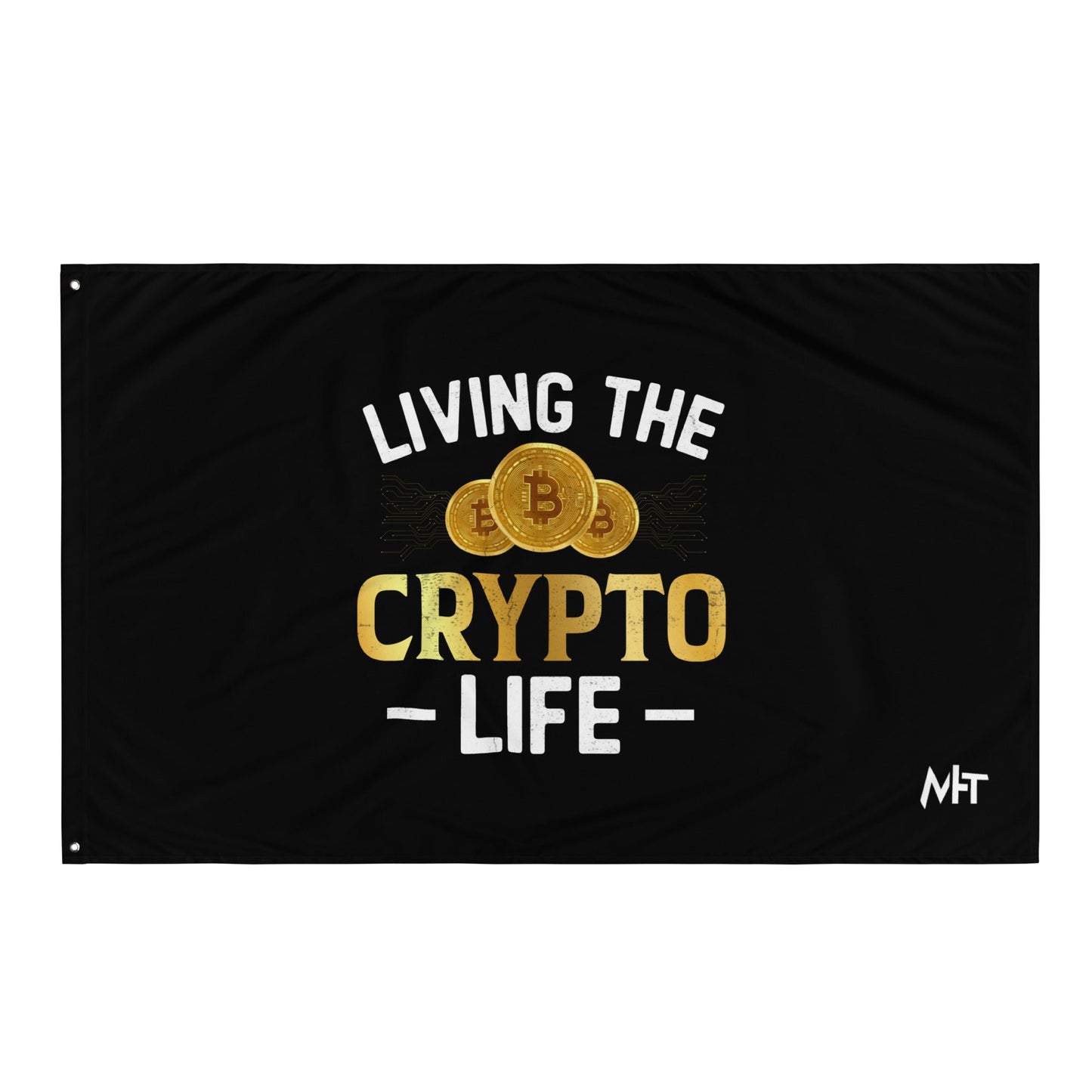Living the Crypto Life - Flag by DarkByteGear