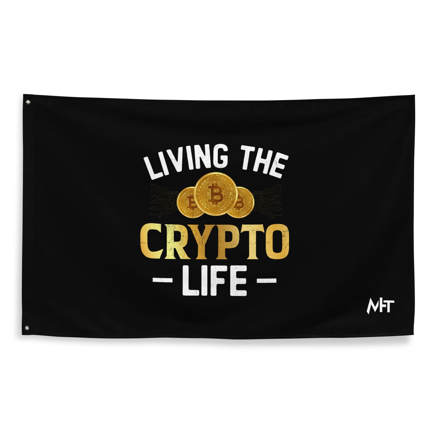Living the Crypto Life - Flag by DarkByteGear