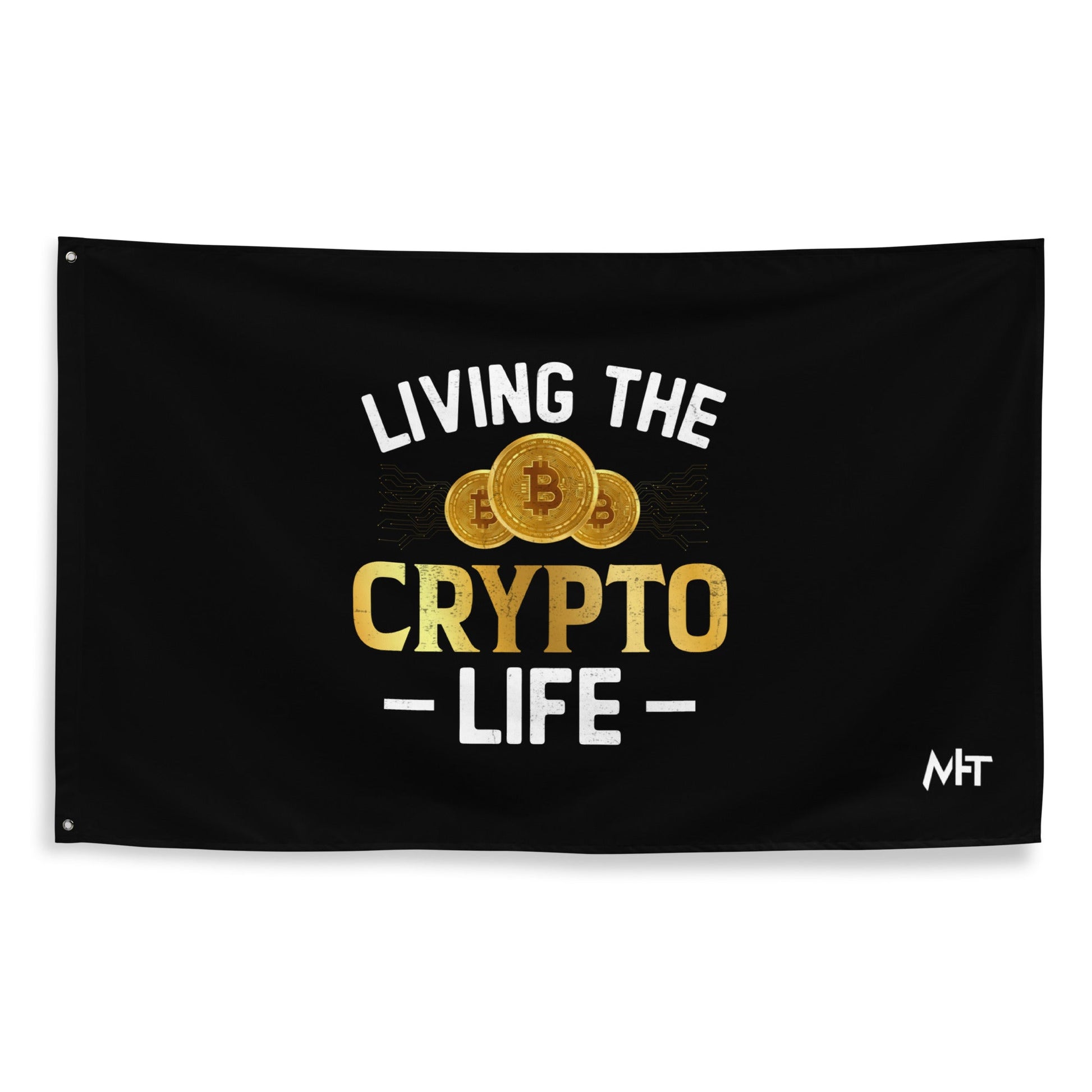 Living the Crypto Life - Flag by DarkByteGear