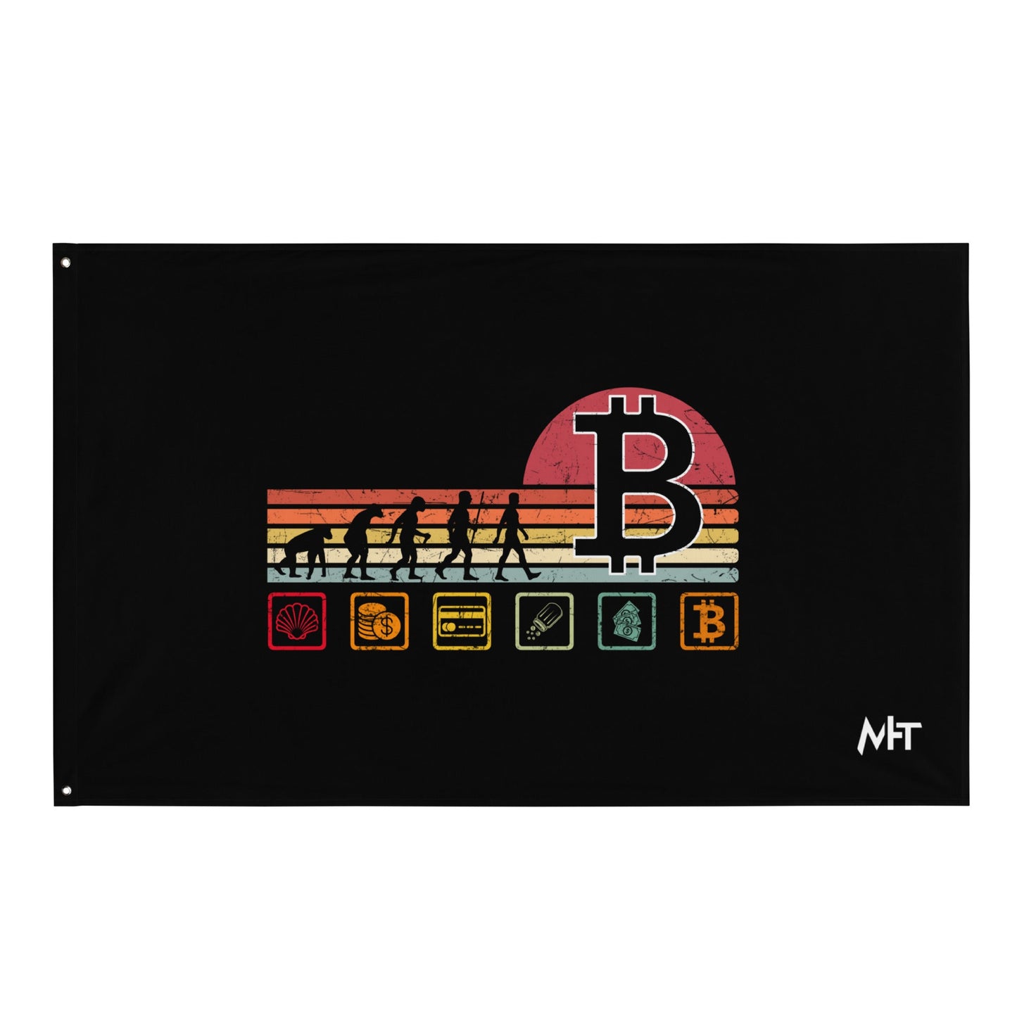 Bitcoin Evolution - Flag by DarkByteGear