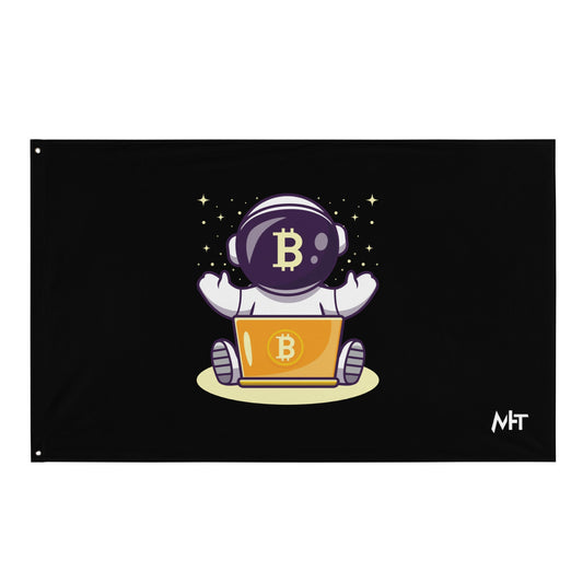 Bitcoin Astronaut - Flag by DarkByteGear