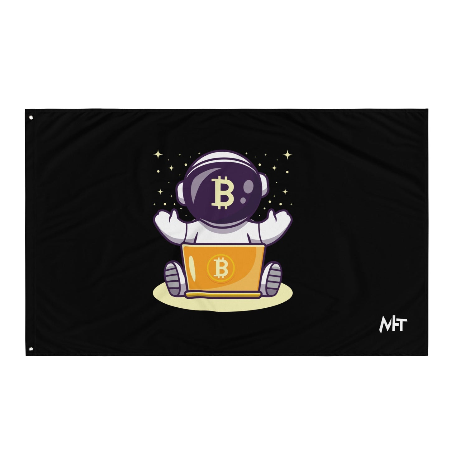 Bitcoin Astronaut - Flag by DarkByteGear