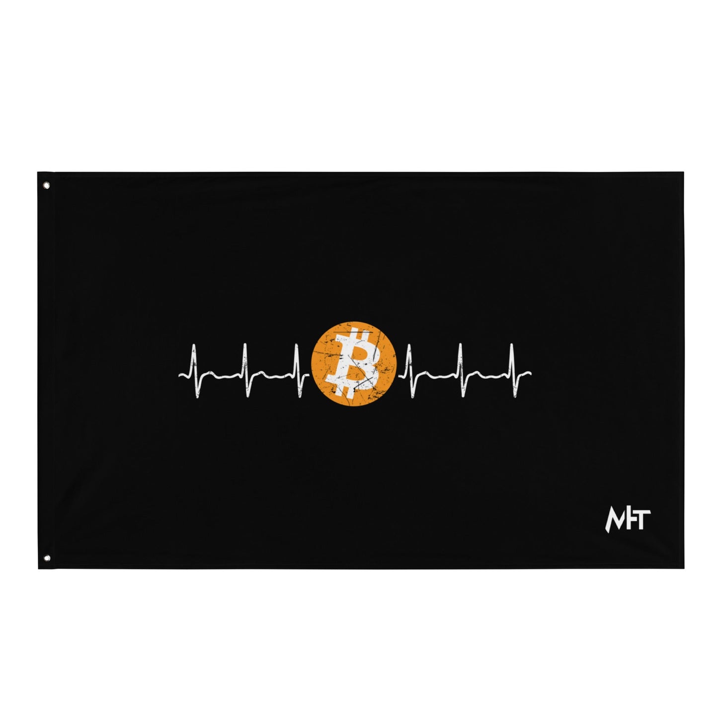 Bitcoin Heartbeat - Flag by DarkByteGear