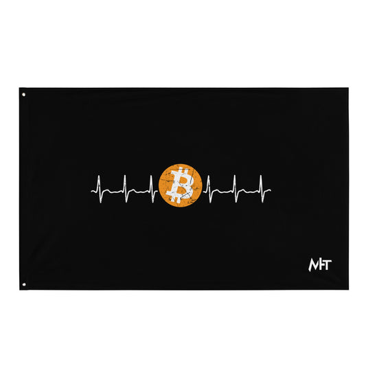 Bitcoin Heartbeat - Flag by DarkByteGear