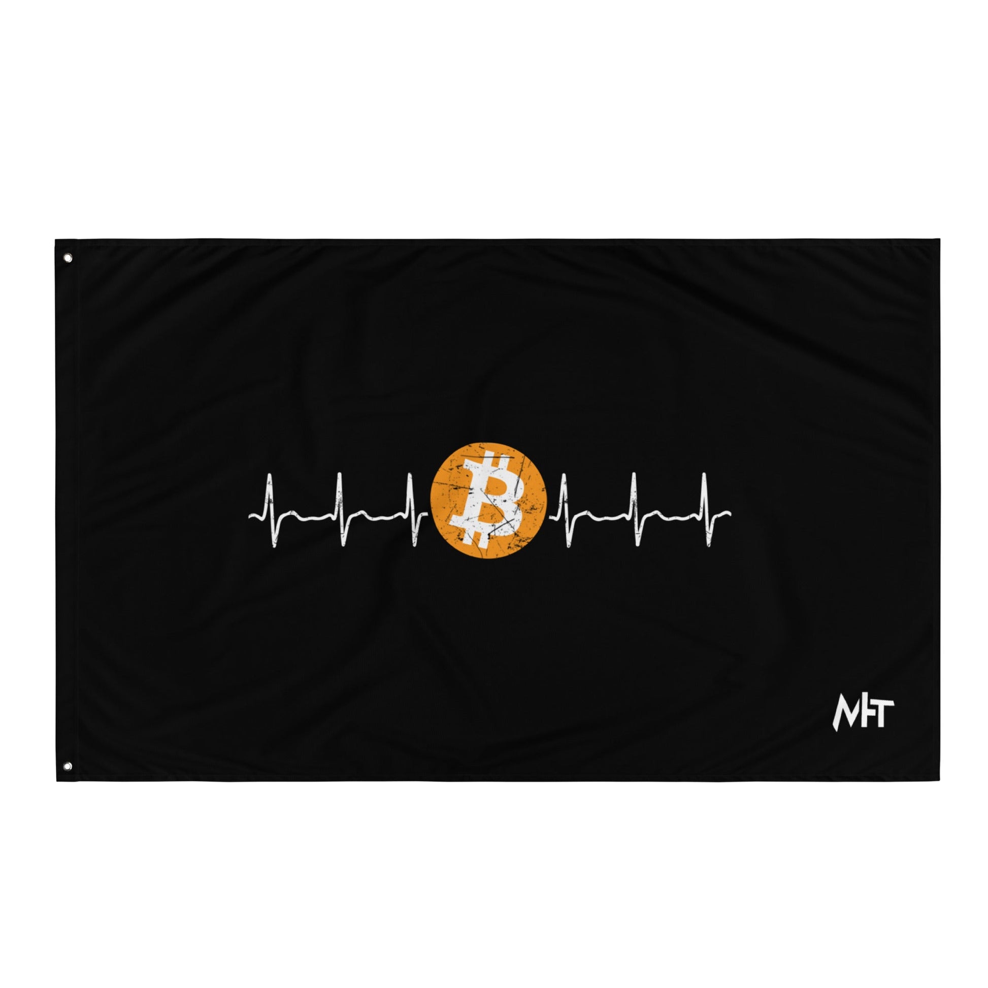 Bitcoin Heartbeat - Flag by DarkByteGear