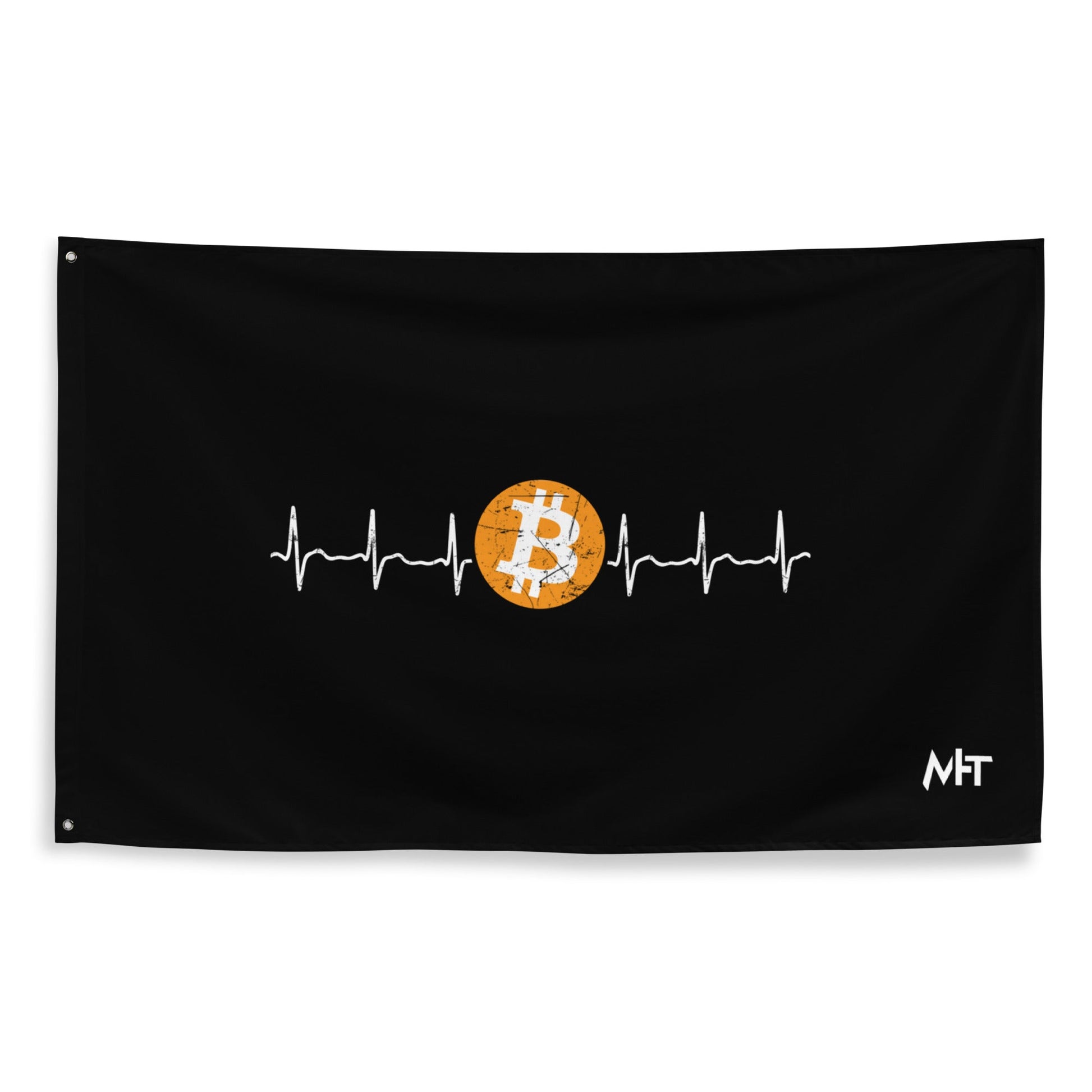 Bitcoin Heartbeat - Flag by DarkByteGear