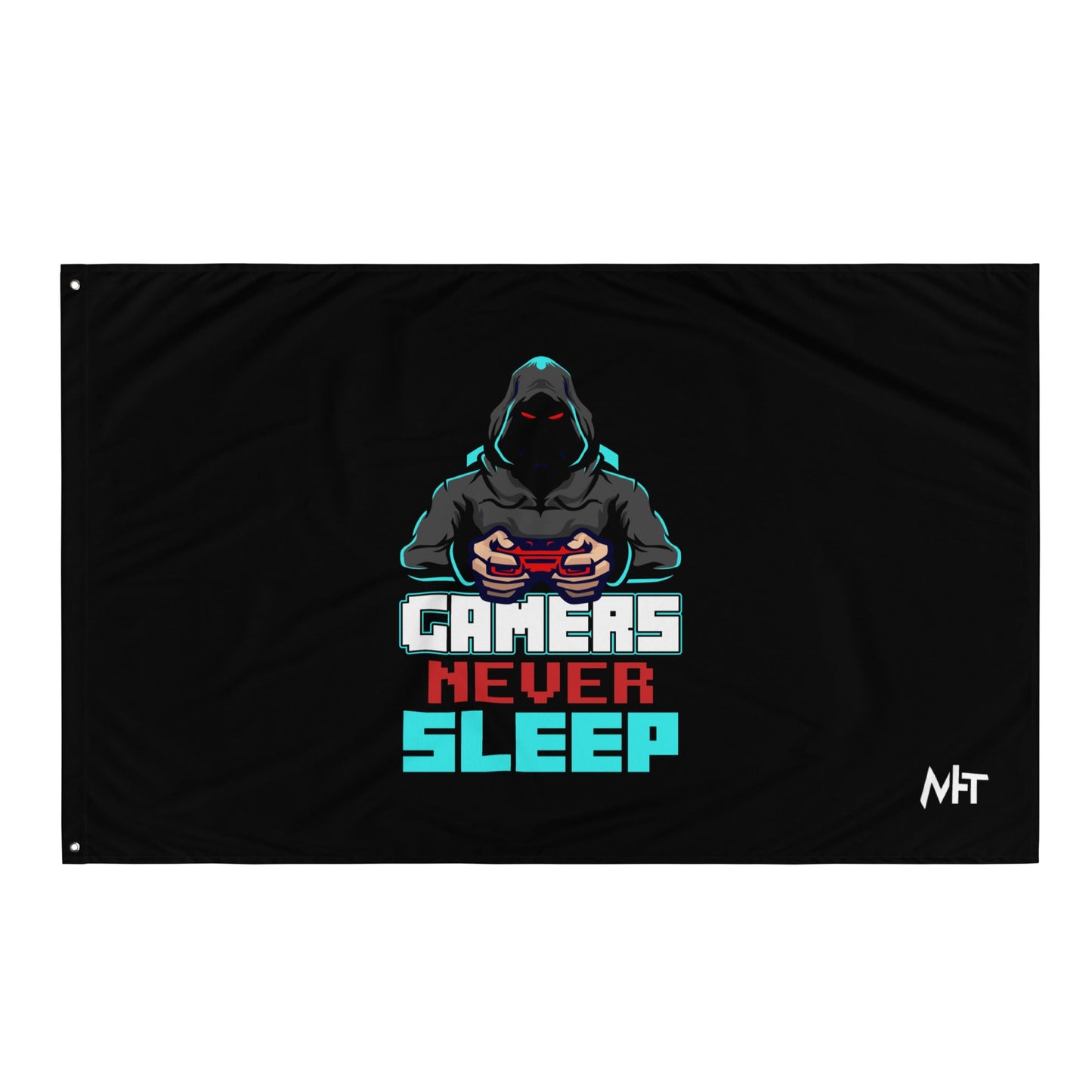 Gamers never Sleep V1 - Flag by DarkByteGear