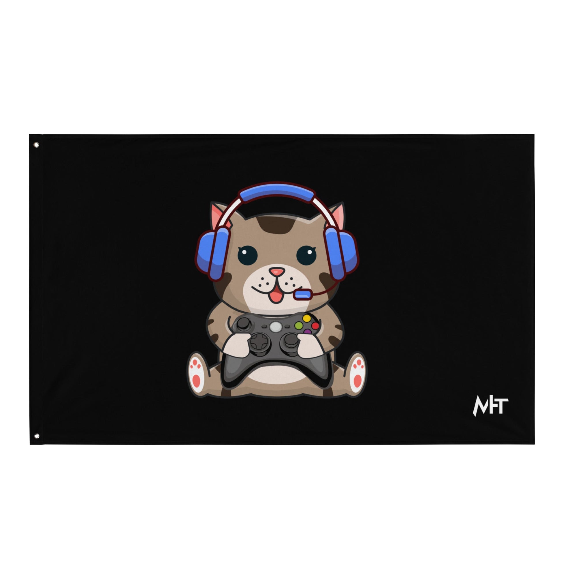 Gamer Cat - Flag by DarkByteGear