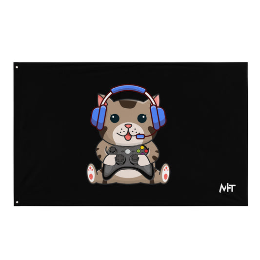 Gamer Cat - Flag by DarkByteGear