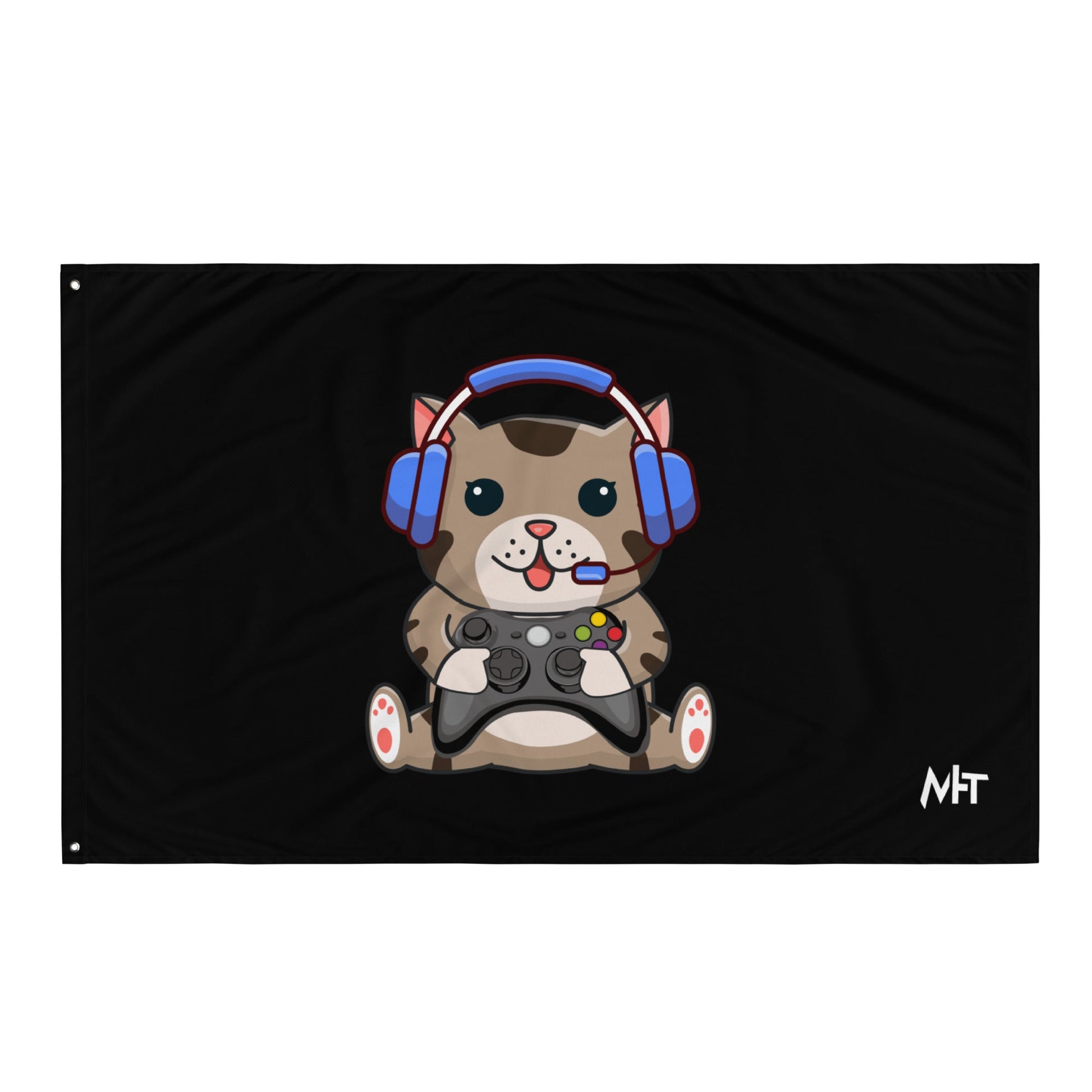 Gamer Cat - Flag by DarkByteGear