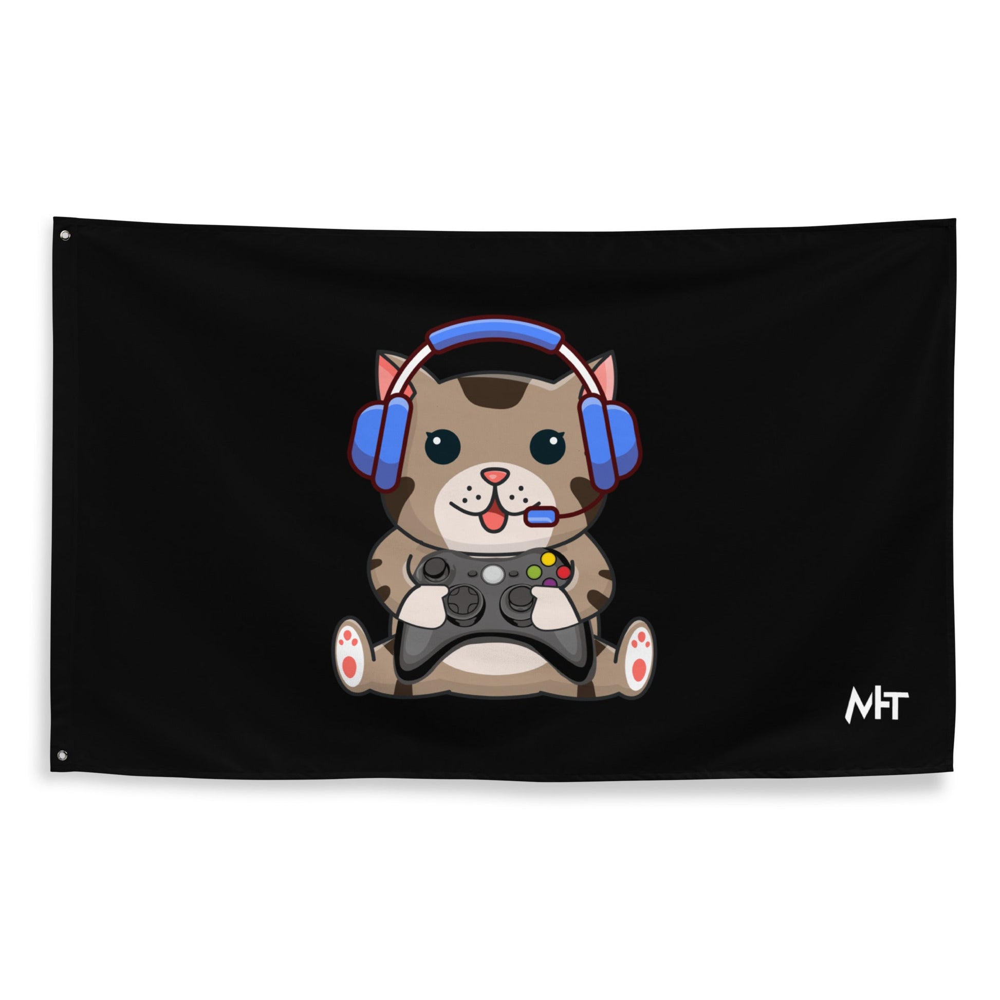 Gamer Cat - Flag by DarkByteGear