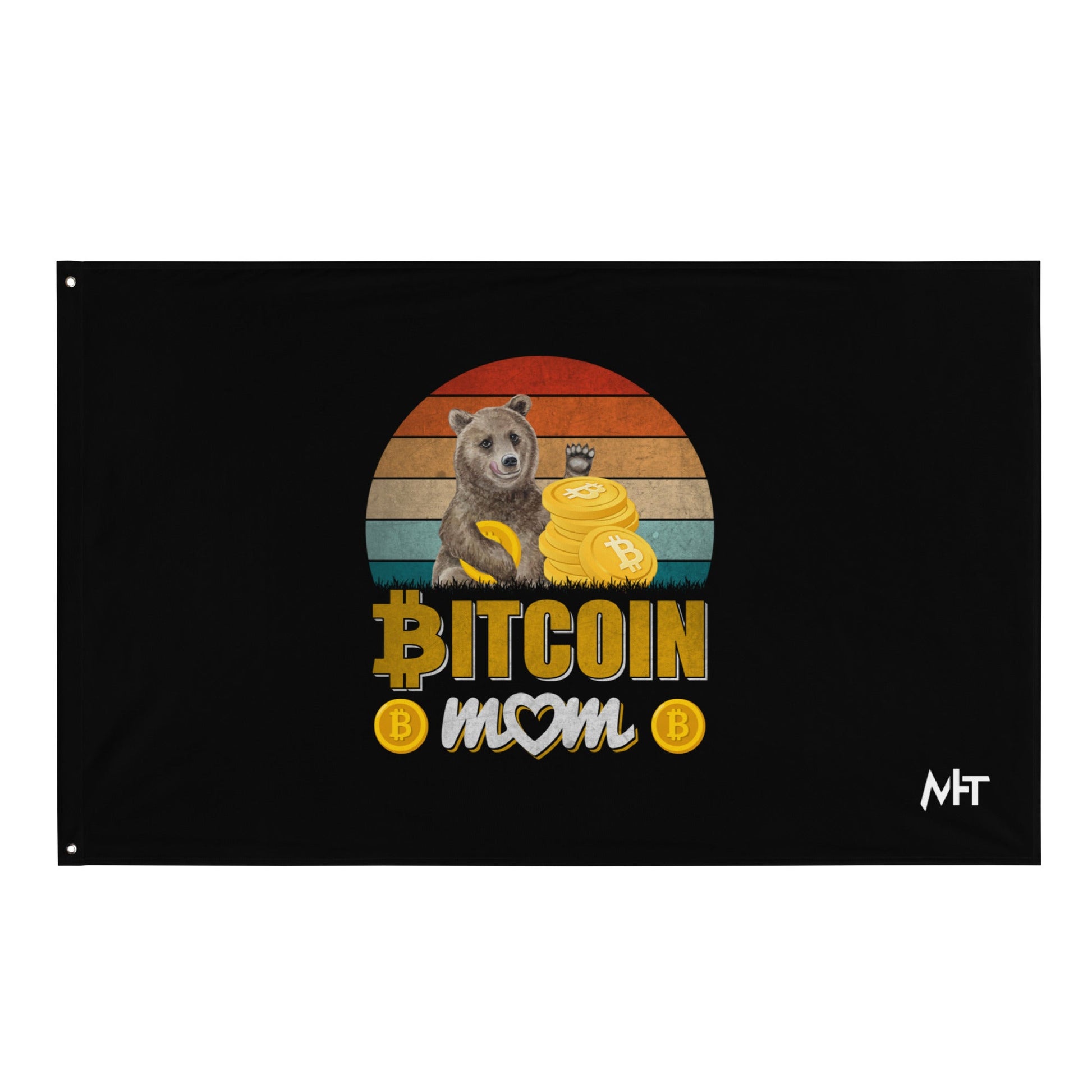 Bitcoin Mom -Flag by DarkByteGear