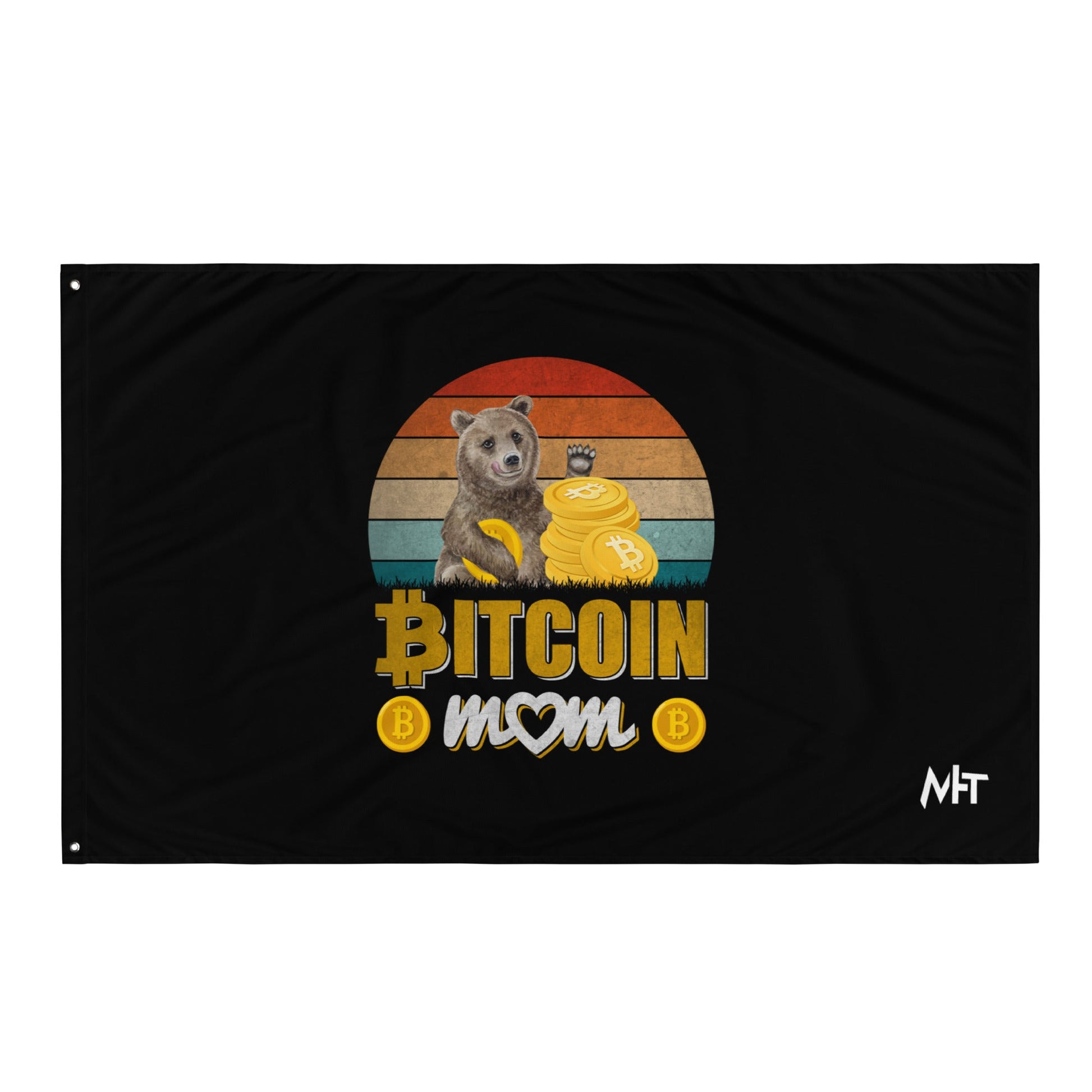 Bitcoin Mom -Flag by DarkByteGear