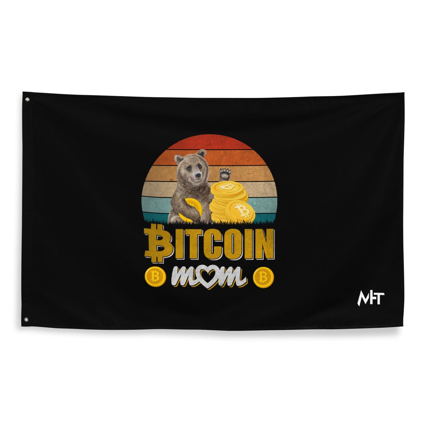 Bitcoin Mom -Flag by DarkByteGear
