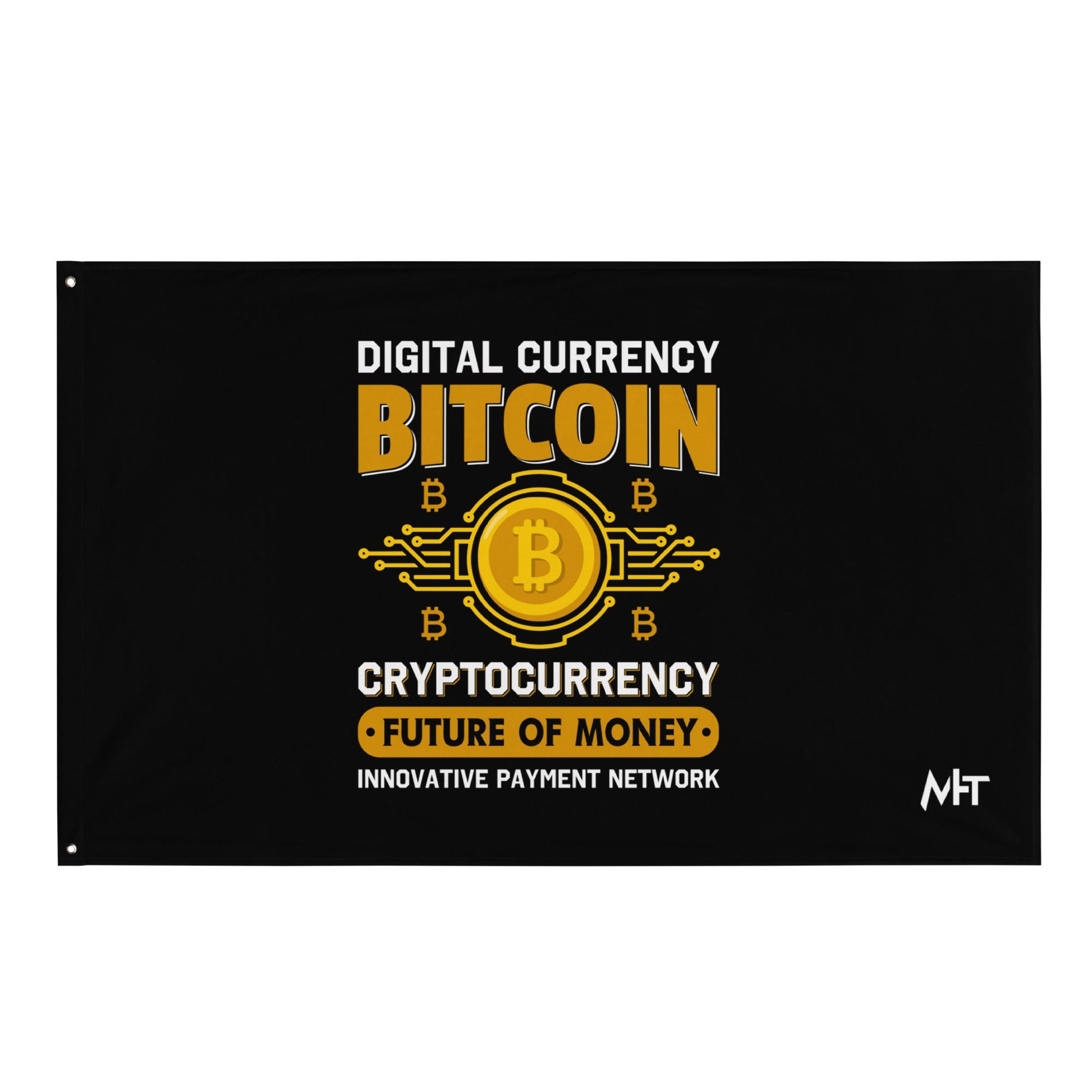 Bitcoin: Future of Money - Flag by DarkByteGear
