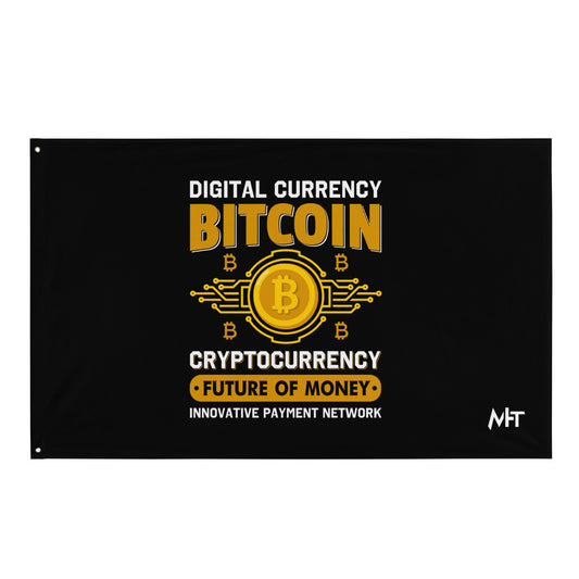 Bitcoin: Future of Money - Flag by DarkByteGear