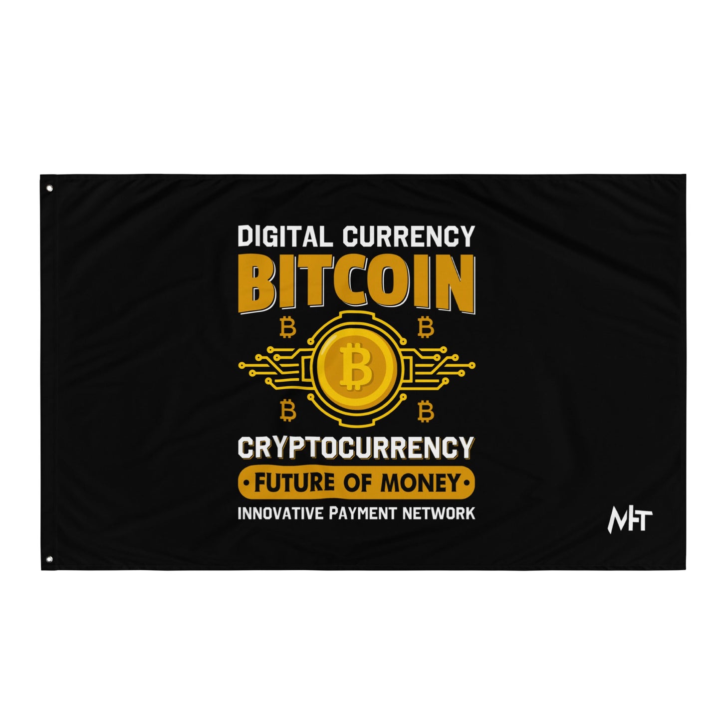 Bitcoin: Future of Money - Flag by DarkByteGear