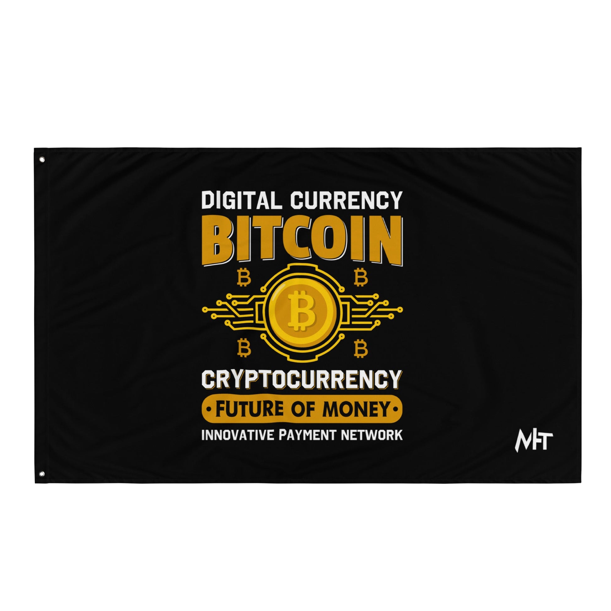 Bitcoin: Future of Money - Flag by DarkByteGear