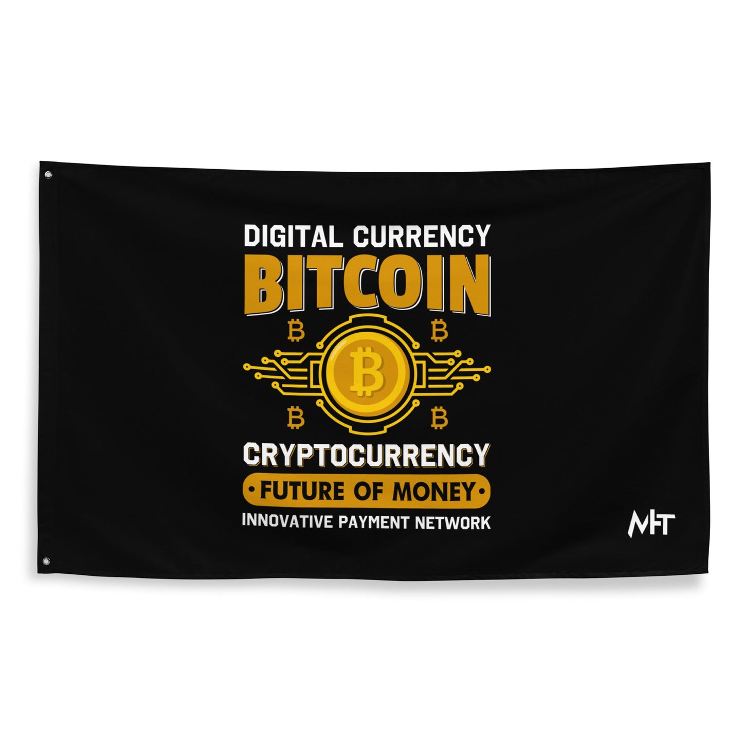 Bitcoin: Future of Money - Flag by DarkByteGear