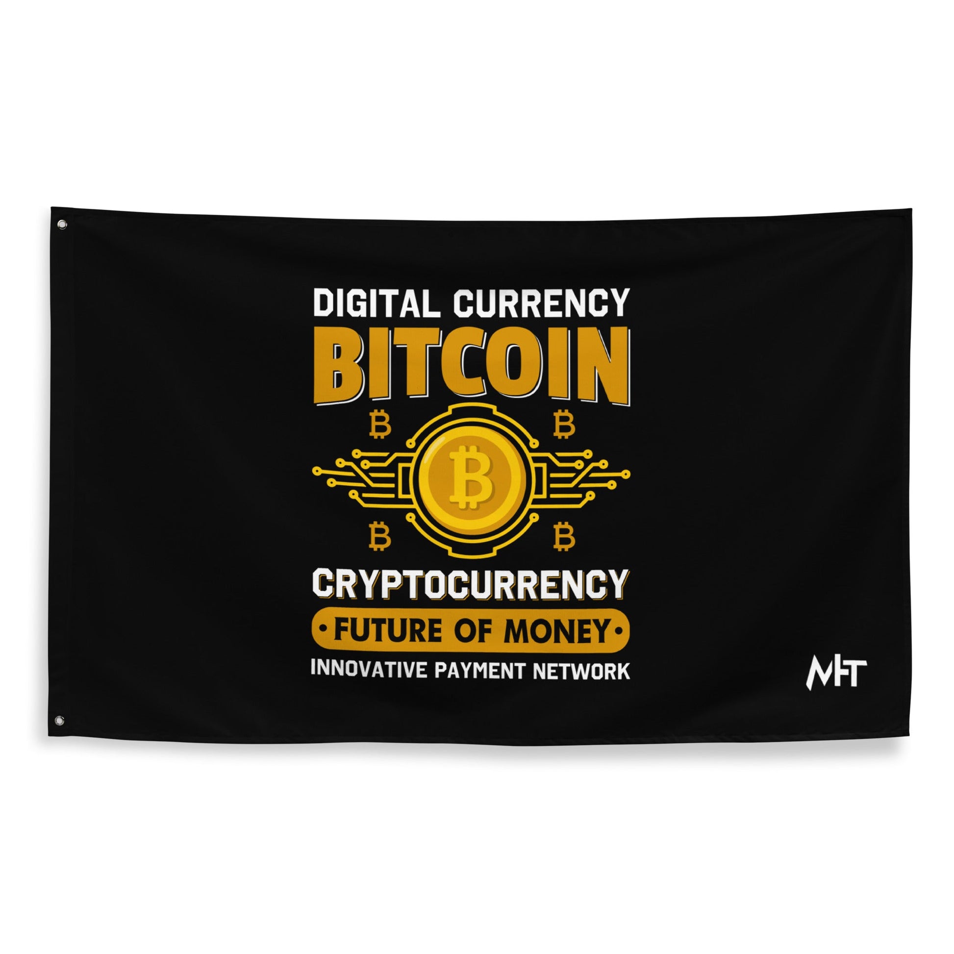 Bitcoin: Future of Money - Flag by DarkByteGear