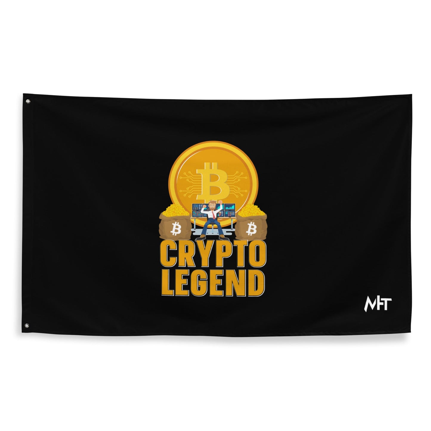 Bitcoin Legend - Flag by DarkByteGear