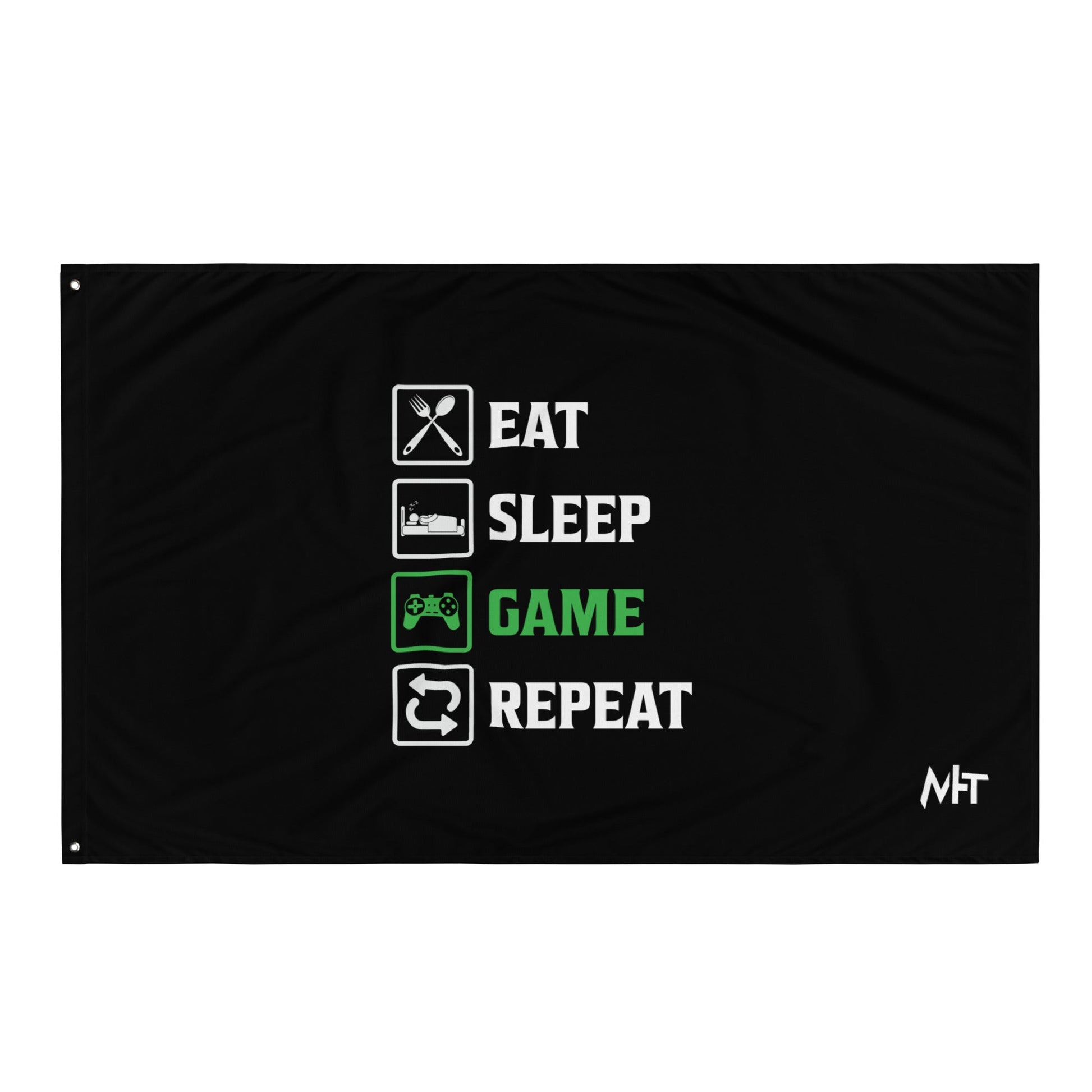 Eat, Sleep, GAME, Repeat - Flag by DarkByteGear