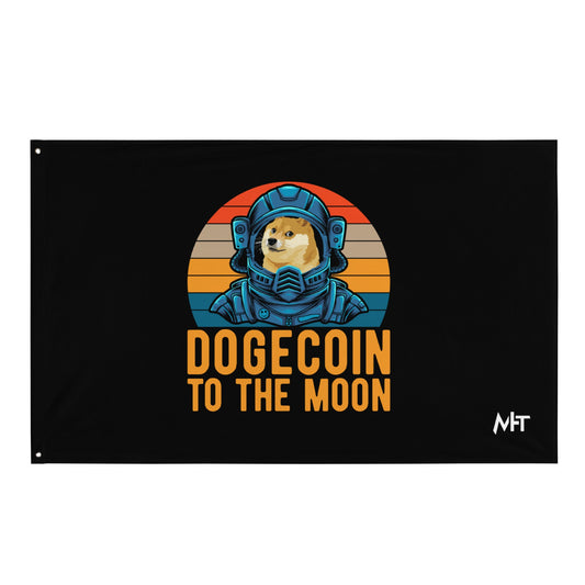 Doge Coin to the Moon - Flag by DarkByteGear