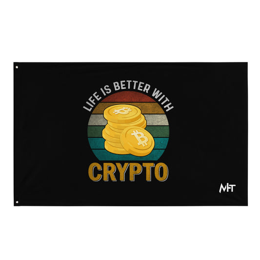 Life is Better with Bitcoin - Flag by DarkByteGear