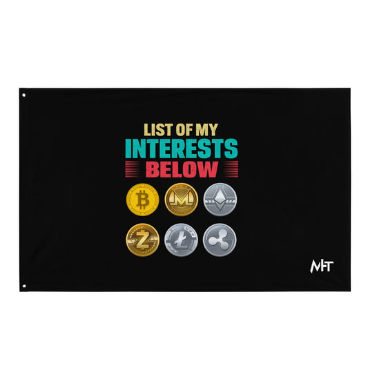List of my Interests below - Flag by DarkByteGear
