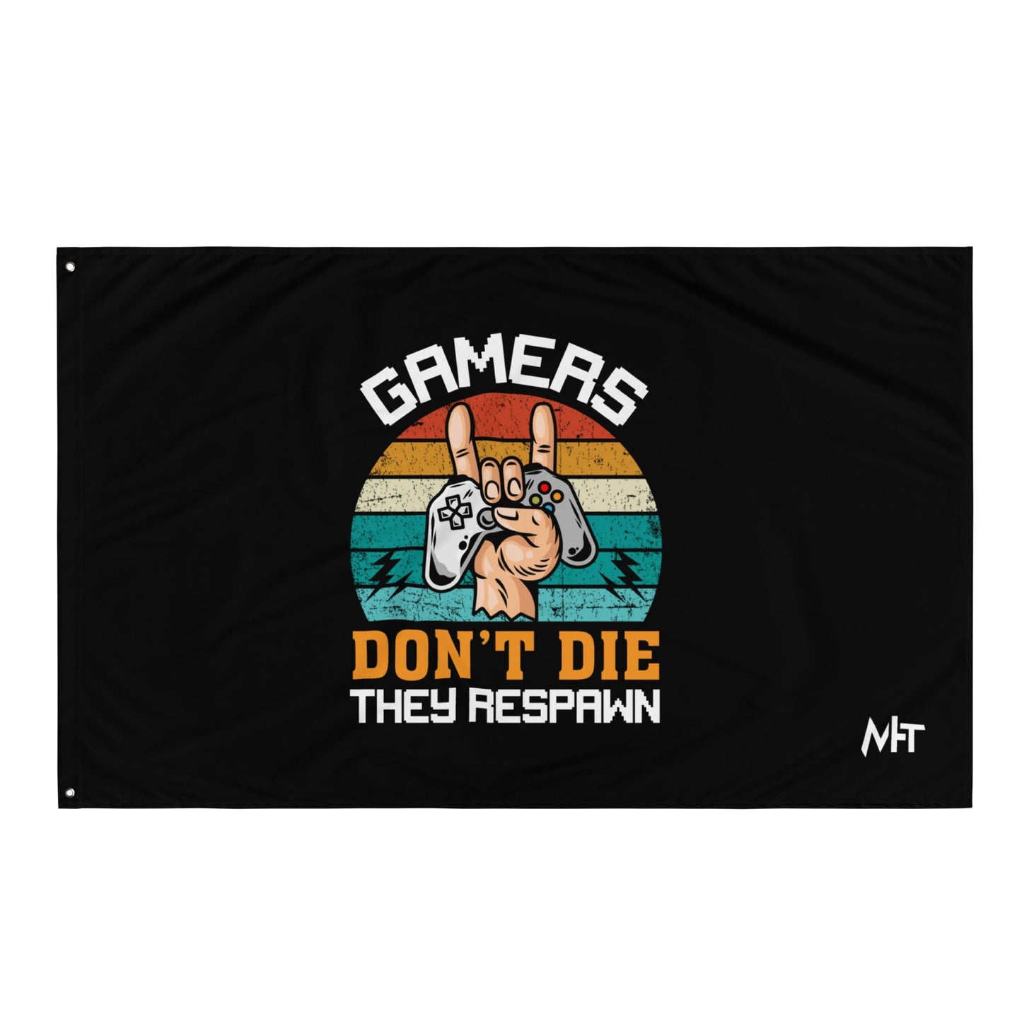 Gamers don't Die, they Respawn - Flag by DarkByteGear